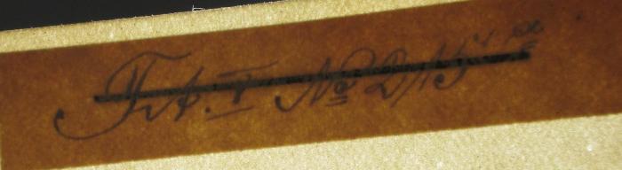 -, Von Hand: Inventar-/ Zugangsnummer; 'Ict. I No 215
'