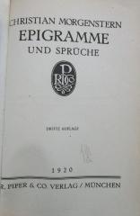 III 48162 c: Epigramme und Sprüche (1920)