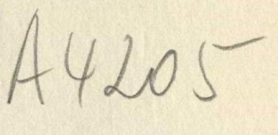 - (Zentralstelle für Wissenschaftliche Altbestände), Von Hand: Nummer; 'A 4205'. 