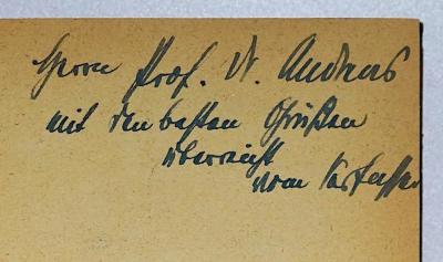 D 09 Gas(2) : L'Allemagne (1939);- (Gassert, Karl Georg;Andreas, Willy), Von Hand: Widmung, Name; 'Herrn Prof. Dr. Andreas mit den besten Grüßen überreicht vom Verfasser'. 