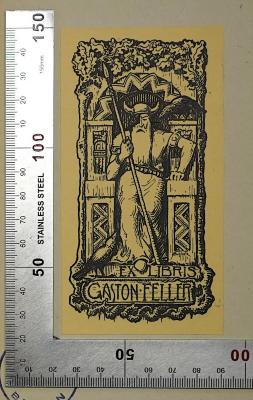 G 252 Fri-1;G 252 Fri-2,1 und 2,2 ; ;: Das Zeitalter des Imperialismus. 1884 - 1914 (1919);- (Feller, Gaston), Etikett: Exlibris, Name; 'Exlibris Gaston Feller'.  (Prototyp)