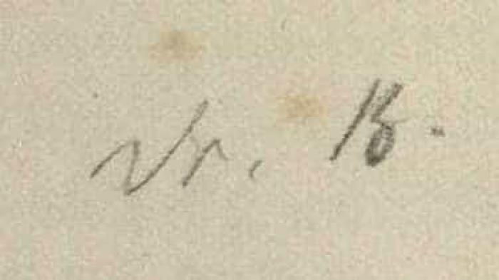 -, Von Hand: Notiz; 'Nr. B.'