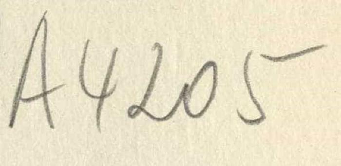 - (Zentralstelle für Wissenschaftliche Altbestände), Von Hand: Nummer; 'A 4205'. 