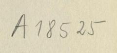 - (Zentralstelle für Wissenschaftliche Altbestände), Von Hand: Nummer; 'A 18525'. 