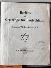 Zsq 1000 : Bericht der Großloge für Deutschland : Organ d. 8. Distrikts U.O.B.B. (1909-1910)