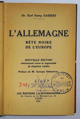 D 09 Gas(2) : L'Allemagne (1939)