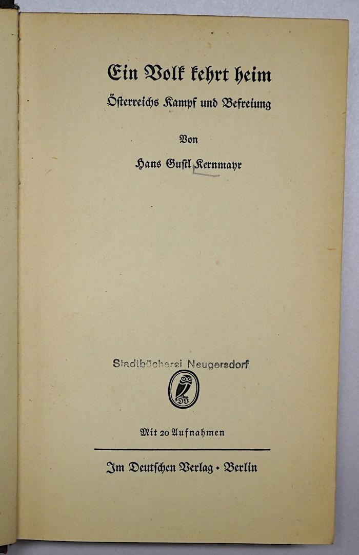 G 33b 253 : Ein Volk kehrt heim (1938)