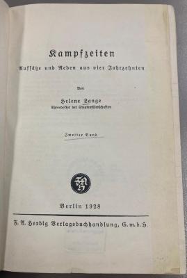 00/15986 Bd. 2 : Kampfzeiten (1928)