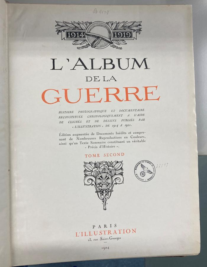 F 00/165 Bd. 2 : L'album de la Guerre [1914 - 1919] (1926)