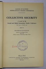 G 256 Sec : Collective Security (1936)