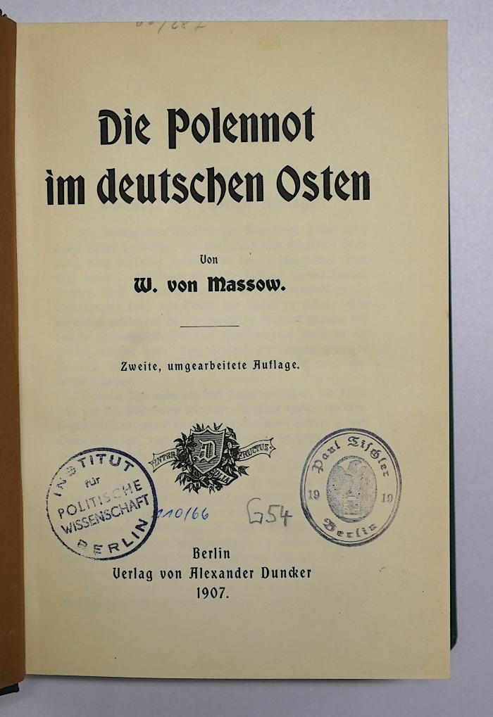 G 54 Mas : Die Polennot im deutschen Osten (1907)