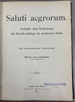 Q 00/1316 : Saluti aegrorum (1905)