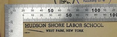G 71 Kra : America, the great Adventure
 (1924);- (Hudson Shore Labor School), Stempel: Berufsangabe/Titel/Branche, Name, Ortsangabe; 'Hudson Shore Labor School West Park, New York'. 