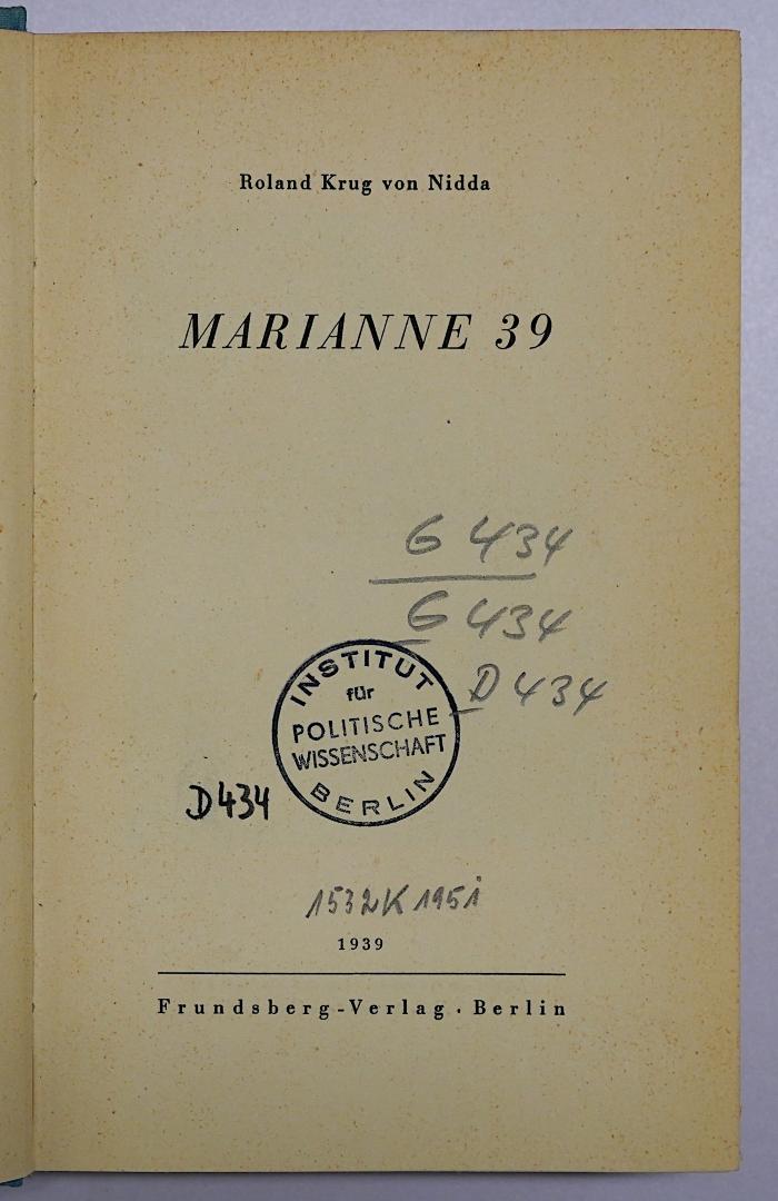G 434 102 : Marianne 39 (1939)