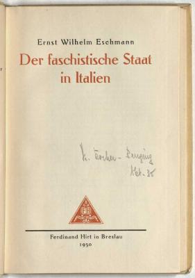 Z-2101 : Der faschistische Staat in Italien (1930)