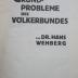 V 8161 2.Ex.: Grundprobleme des Völkerbundes (1926)