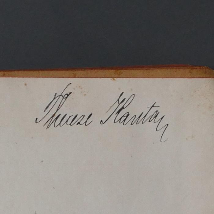 - (Kanta, Thereze), Von Hand: Name, Exlibris, Autogramm; 'Thereze Kanta'. 