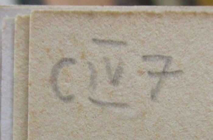 Um 411: August Herrmann Francke, der Mann des Glaubens und der Liebe (1939);- (unbekannt), Von Hand: Signatur; 'C IV 7'. 