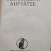 Hn 403: Gesammelte Aufsätze (1919)