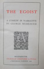 Cq 2262: The egoist : a comedy in narrative (1902)