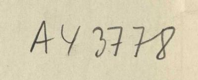 - (Zentralstelle für Wissenschaftliche Altbestände), Von Hand: Nummer; 'A 43778'. 