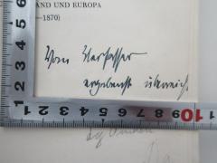 - (Michael, Horst), Von Hand: Widmung; 'Vom Verfasser  [...] überreicht'. 