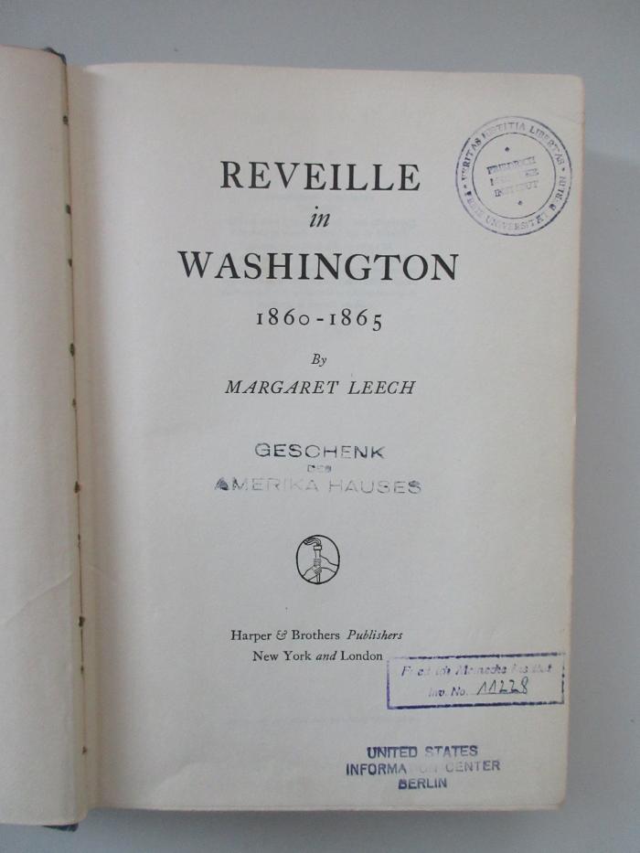 Oe 7114 (ausgesondert) : Reveille in Washington, 1860 - 1865 (1941)