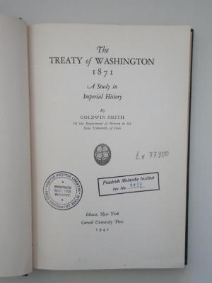 Oe 7184 (ausgesondert) : The treaty of Washington 1871 : a study in imperial history. (1941)