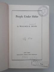 Pe 130 (ausgesondert) : People under Hitler (ca. 1942)