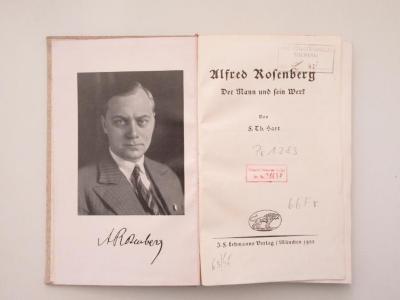 Pe 1283 (ausgesondert) : Alfred Rosenberg : der Mann und sein Werk (1933)