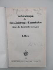 Pd 4531  : Verhandlungen der Sozialisierungs-Kommission über die Reparationsfragen (1921-1922)