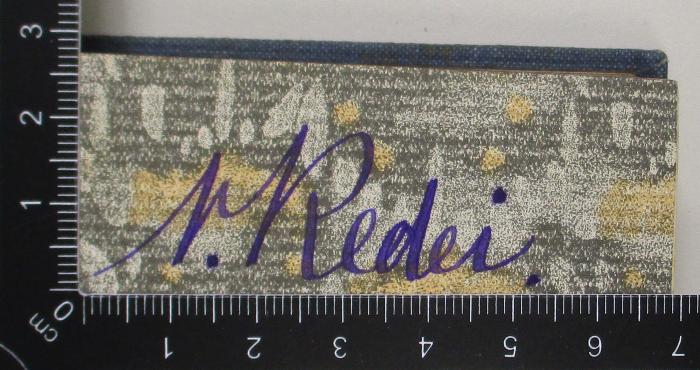 -, Von Hand: Autogramm; 'N. Redei.'