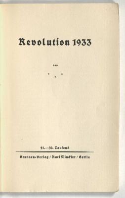 Z-2712 : Revolution 1933 (1930)