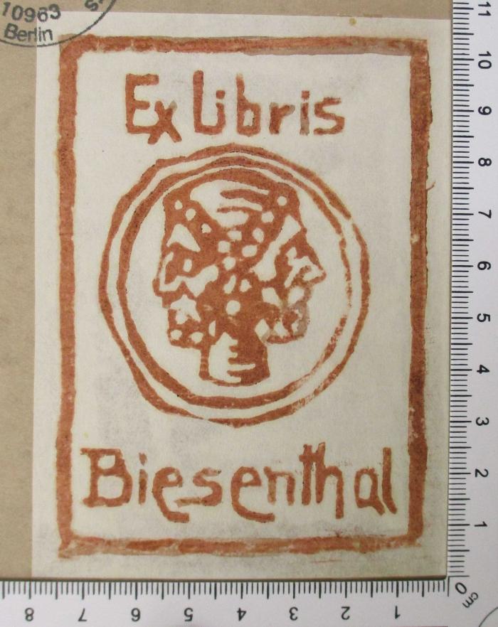 -, Papier: Exlibris; 'Exlibris Biesenthal'