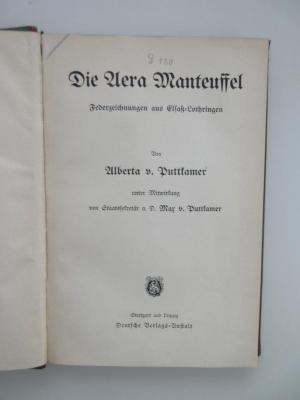 Od 450 (ausgesondert) : Die Aera Manteuffel : Federzeichnungen aus Elsaß-Lothringen (ca. 1904)