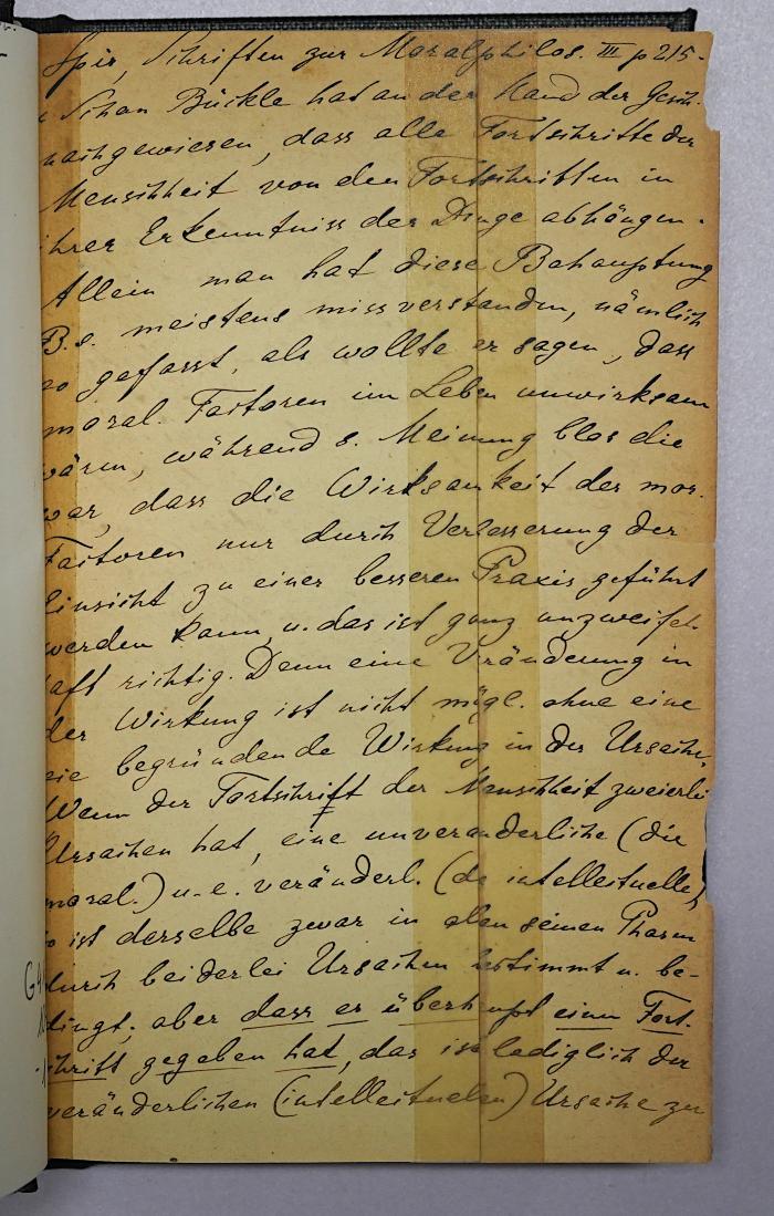 G 411 104-1 bis 5 : History of Civilisation in England. 1-5 (1865);- (Ellissen, Otto Adolf), Von Hand: Notiz; '[...]'. 