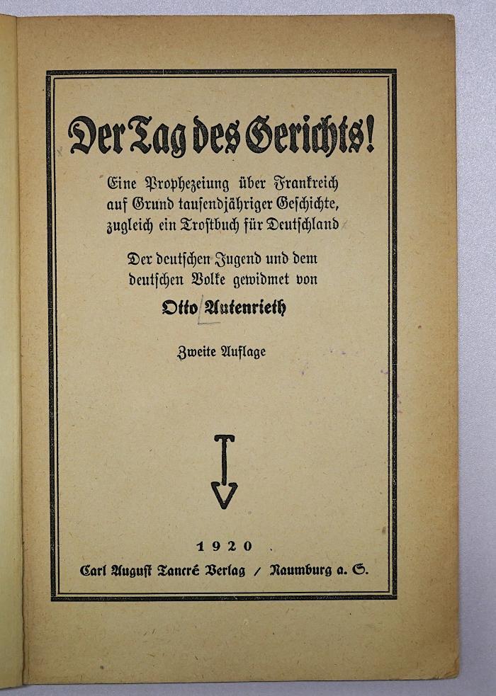 G 431 124(2) : Der Tag des Gerichts (1920)