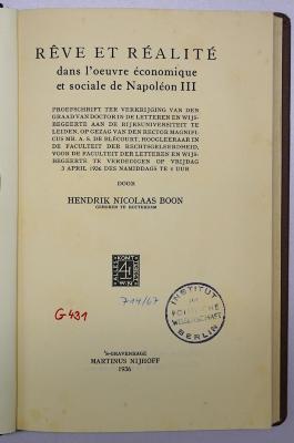 G 431 Boo : Reve et Réalité
 (1936)