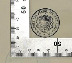 - (Bibliothek des Königlichen Finanzministeriums), Stempel: Berufsangabe/Titel/Branche, Name; 'Bibliothek des Königl. Finanzministeriums [Providentiae Memor]'. 