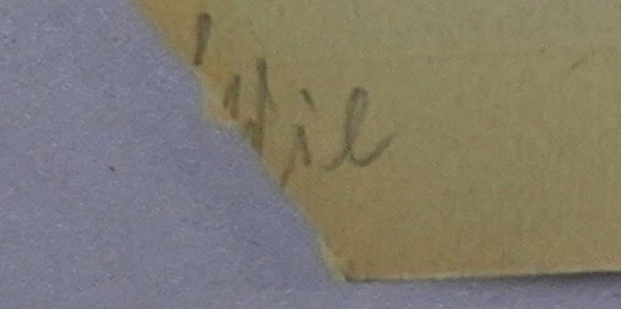 G 431 124(2) : Der Tag des Gerichts (1920);-, Von Hand: Zeichen; '[...][Wil]'
