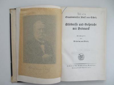 Od 3065 (ausgesondert) : Erlebnisse und Gespräche mit Bismarck (1922)
