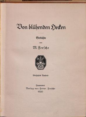 DLIT10982 : Von blühenden Hecken (1920)