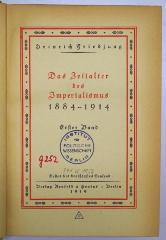 G 252 Fri-1;G 252 Fri-2,1 und 2,2 ; ;: Das Zeitalter des Imperialismus. 1884 - 1914 (1919)