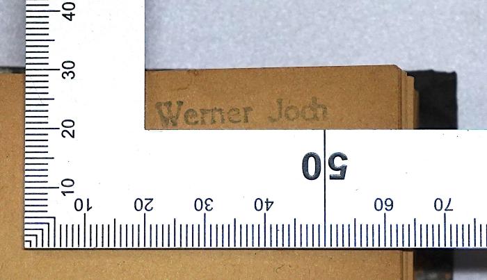 W 131 Ges(3) : Die natürliche Wirtschaftsordnung durch Freiland und Freigeld (1919);-, Stempel: Name; 'Werner Joch'