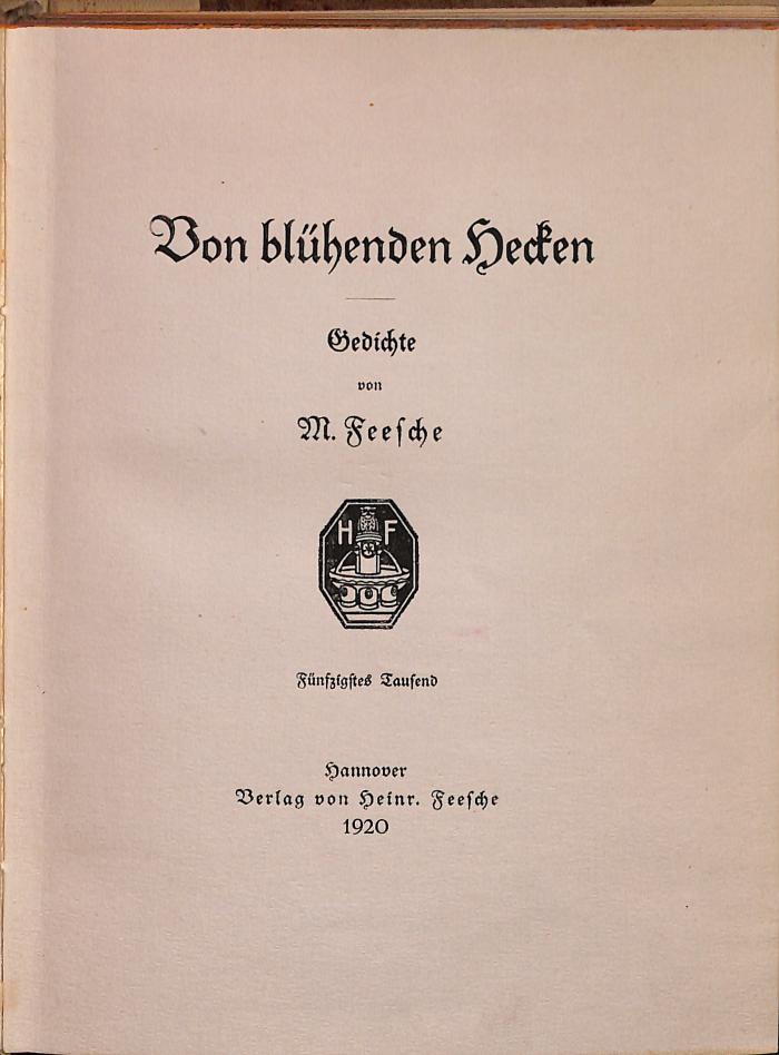 DLIT10982 : Von blühenden Hecken (1920)