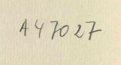 - (Zentralstelle für Wissenschaftliche Altbestände), Von Hand: Nummer; 'A 47027'. 