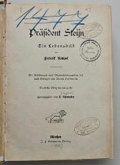 2 F 102-3,1/2 : Präsident Steijn. Ein Lebensbild 1. Präsident Steijn und die Freistaater (1902)
