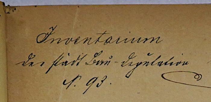 R 41 117-1882-88,1 : Bericht über die Gemeinde-Verwaltung der Stadt Berlin in den Jahren 1882 bis 1888. Erster Teil (1910);-, Von Hand: Berufsangabe/Titel/Branche, Nummer; 'Inventarium der Stadt Bau-Deputation N. 93'