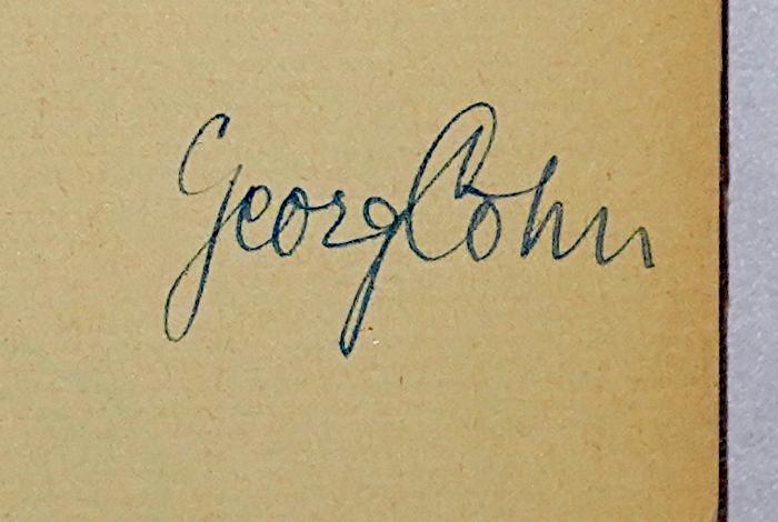 Da 479a : Neutrale und sozialistische Genossenschaftsbewegung (1914);- (Cohn, Georg;Cohn, Georg), Von Hand: Autogramm, Name; 'Georg Cohn'. 