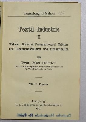 Da 10-2<3> : Textil-Industrie II (1903)
